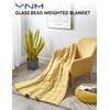 YnM Weighted Blanket —Cotton/Polyester Blend Fabric with Premium Glass Beads