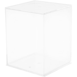 Pioneer Plastics 044C Clear Square Plastic Aquarium, 5" W x 4" D x 4" H, Pack of 4