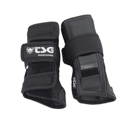 TSG Professional Wristguard, Ergonomic Splint, Palm, Wrist Support, Hardshell, Snowboarding, Skiing, Downhill, Skateboarding, Swiss Design, Black (Large)
