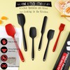 JORMEY Black Kitchen Spatula, 6-Piece Silicone Cooking Utensil Set -