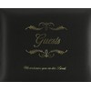 Small bonded leather all occasion guest book - black