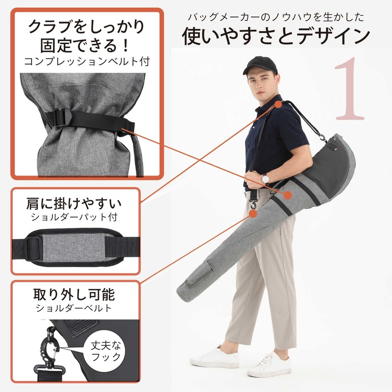 GUSCIO GOLF Men's Golf Caddy Bag, Holds Up to 12