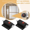 LT Easiyl 4pcs Black Plastic Push Button Spring Loaded Automatic
