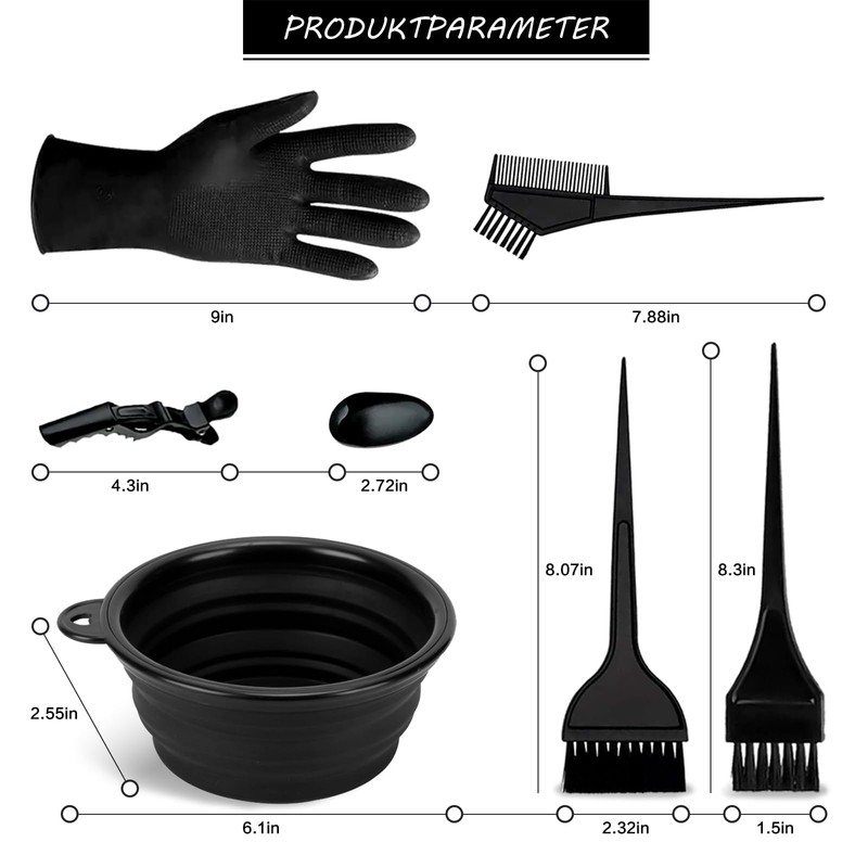Kakveiai 19-Piece Hair Dye Brush Hair Dyeing Set, Hair Dyeing