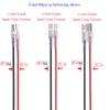 60Pcs 2.8mm 4.8mm and 6.3mm Female Spade Crimp Terminal with