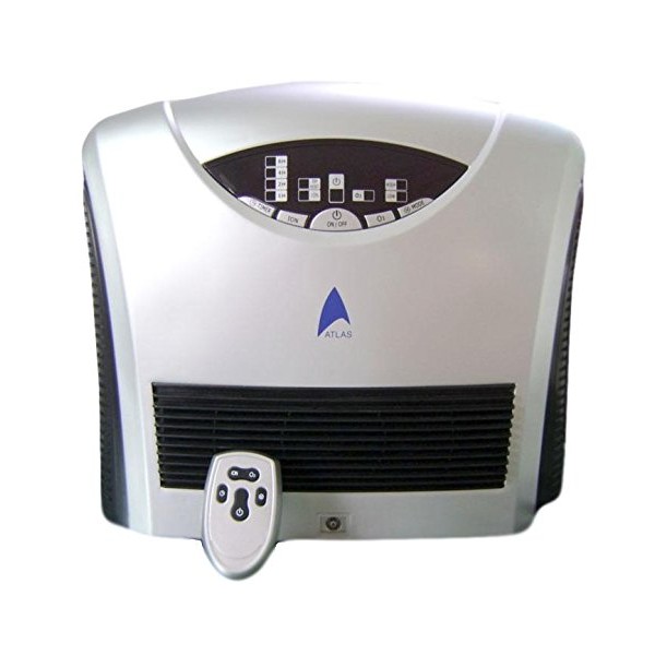 Atlas Dual HEPA Carbon Filter Ozonator Negative Ion Generator with Remote (C) and it Comes with 1 yr Warranty