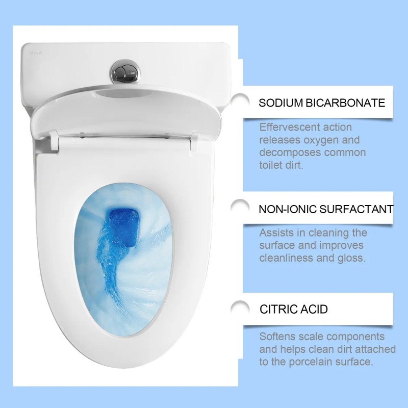 Tabletas Efervescentes Para Limpieza De Inodoros, Suciedad,