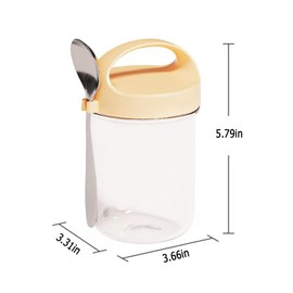 Xiuyer Overnight Oats, 2 Pack 430ml Overnight Oats Gläser, Einmachgläser, Meal Prep Gläser, Wiederverwendbare Müslibecher, Gläser für Hausgemachte Marmelade, Babynahrung, Einlegen, Einmachen