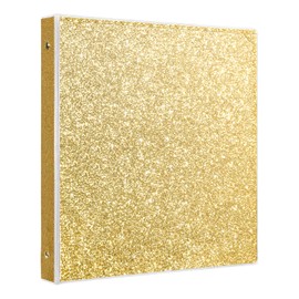 EYROZILL 3 Ring Binders 1 Inch Round Rings Binder Gold Binder Holds 8.5" x 11" Letter Size 300 Sheets, Waterproof, Gold