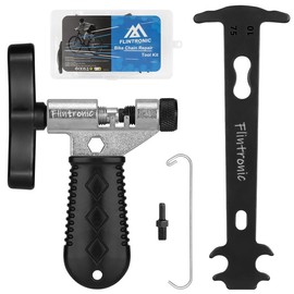 flintronic Bike Chain Splitter, 2-in-1 Bike Chain Tools Set, Bike Chain Splitter+Chain Wear Indicator, Universal Bike Chain Breaker Splitter Link Repair Removal Tool, Quick Link Open Close Tool