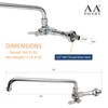 AA Faucet Single Wall Mount Commercial Manual Wok Range Faucet