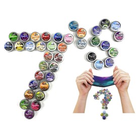 Matty's Toy Stop Crazy Aaron's Putty Mini Tins Lucky 7 Surprise Gift Set Party Bundle - 7 Pack (.47oz Each) Assorted Colors