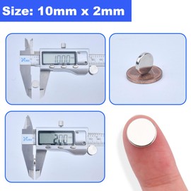55Pcs Magnets, 10x2mm Round Fridge Magnets, Strong Neodymium Magnet s Muti-Use Crafts, Disc Rare Earth Magnet Cylinder for Whiteboard, Refrigerator, DIY, Office