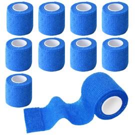 Gondiane 9 Pack 2" x 5 Yards Self Adhesive Bandage Wrap Self Stick Wrap for Ankle, Wrist, Finger, Sports, Breathable Cohesive Vet Tape for Pets (Dark Blue)
