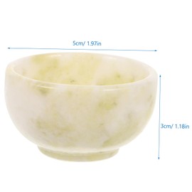 VICASKY Jade Shaving Bowl Multi-use Deep Shaving Container for Men Lightweight and Natural Jade Design for Cream Soap for Traditional Wet Shave Kits
