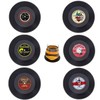 6 Pcs Retro Coasters Vinyl Record Coasters CD Coasters Anti-Heat