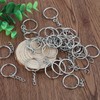 ZoloAJay 50Sets 1 inch Keychain Rings Silver Split Round Key