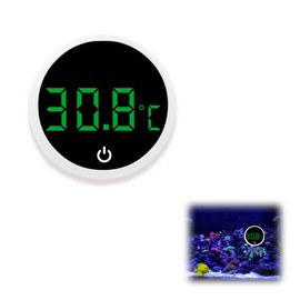 NHQZ Pack of 1 Aquarium Thermometer, 0-60°C Mini Aquarium Thermometer Digital, LED Display, High Precision Temperature Sensor, Suitable for Freshwater Marine Aquariums, Aquarium Accessories (White, C)