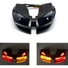 MZS Motorcycle LED Tail Light, Integrated Turn Signal Blinker Running