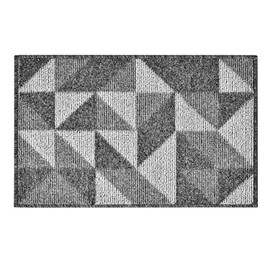 Indoor Doormat, Front Back Door Mat Rubber Backing Non Slip Door Mats 24”x35” Absorbent Resist Dirt Entrance Doormat Inside Floor Mats Area Rug for Entryway Machine Washable Low-Profile(Black)