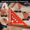 BOWEITI Multifunctional 180mm Carpenter's Square and 300mm Try-Angle Aluminium Alloy
