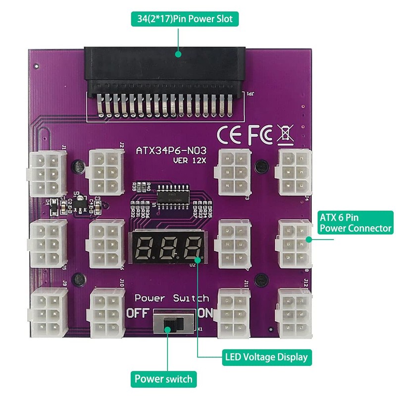 LeHang Upgrade Version Power Supply Breakout Board with 12 PCS