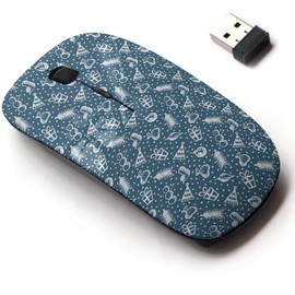 2.4G Wireless Mouse with Cute Pattern Design for All Laptops and Desktops with Nano Receiver - Cute Hand