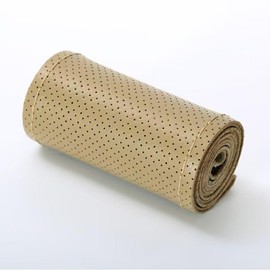 Universal Ultra-fine Fiber Leather car Hand Sewn Steering Wheel Cover, DIY Sewing, Breathable and Non Slip, Universal Type-Beige