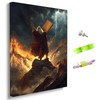 Moses Ten Commandments Painting - Mount Sinai Artwork, Religious Canvas