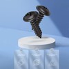 #8 x 1/2" Wood Screw 100Pcs Alloy Steel Standard Thread