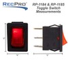 RecPro RecPro RV Mini Toggle Switch with LED | Red