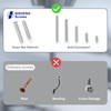 QISHENG 100 PCS White Head #8X1-1/2(1.5 inch) Stainless Steel Phillips
