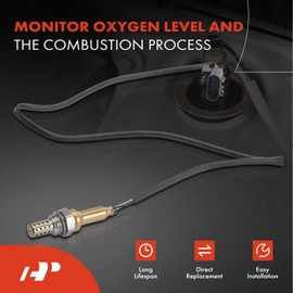 A-Premium - Sensor de oxígeno O2 compatible con Kia Sorento 2007 2008 2009, V6 3.3L 3.8L, aguas abajo trasero, reemplazo# 1900-556156, 1900556156