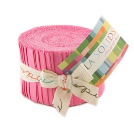 Bella Solids 30s Pink Jr Jelly Roll (9900JJR 27) by Moda House Designer for Moda