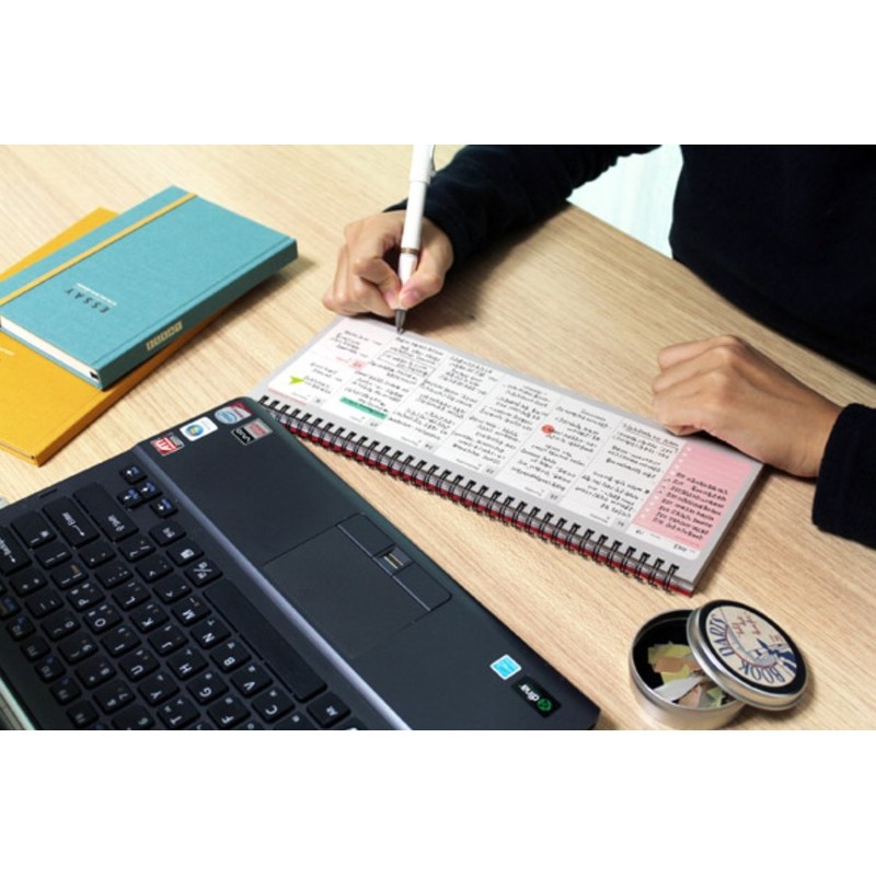 PAPERIAN Brilliant Weekly Scheduler - Wirebound Undated Weekly Planner Pad