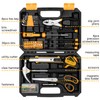 DEKOPRO General Household Hand Tool Kit with Plastic Toolbox Storage