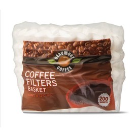 Beaumont Coffee Filters 8-12 Cup, 200 Count, Basket Coffee Filter, Paper Filters White