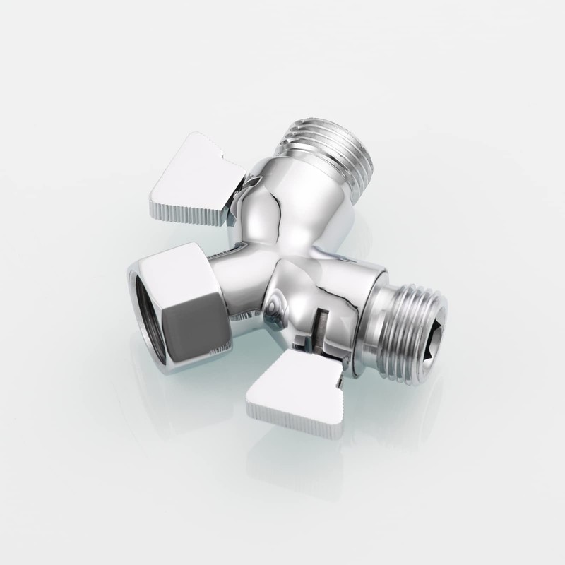 Tecmolog Brass Shower Splitter 2 Way Shower Arm Diverter with
