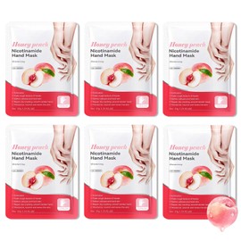 JunKuJK 6PCS Hand Masks,Hydrating Hand Masks Moisturizing Gloves Overnight for Dry Cracked Hands,Daily Hand Care Hand Masks Gift Set for Women and Men E