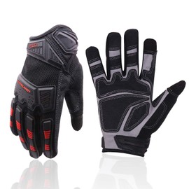 HANDLANDY Guantes de trabajo resistentes para hombres, guantes de trabajo con pantalla táctil, guantes de trabajo que reducen el impacto, antideslizantes, transpirables