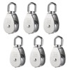 YAMASO,6Pcs 304 Stainless Steel M32 Silver Single Pulley Block Wire