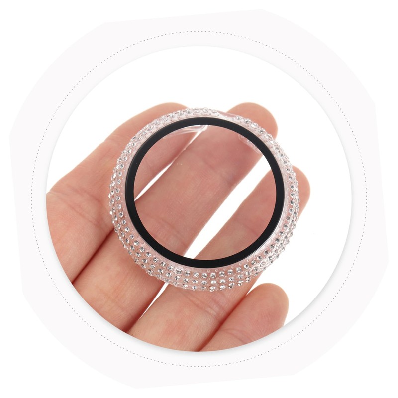 TEHAUX Rhinestone Protective Case for Pixel Watch Pc Cover Built