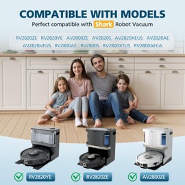 21 Pcs Parts for Shark AV2800ZE, RV2820YE, RV2820ZE Robot Vacuum, High-Performance Accessories Kit with Main Brushes, Mop Pads, Pre-Motor Filter, Base Post-Motor Filter, Foam Filter, Side Brushes