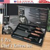 6pcs High Carbon Stainless Steel Knives Handmade Forged Cleaver Chef