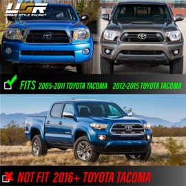 USR 05-15 Tacoma LED Tail Lights - UPGRADE Stock Replacement Taillight Lamp Set (Left + Right) Compatible with 2005-2015 Toyota Tacoma Pickup Truck (Black Housing TRD Style, PlugNPlay, Bulbs Included)