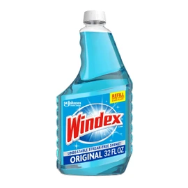 Windex Glass and Window Cleaner Spray Bottle, Bottle Made from 100% Recycled Plastic, Surface Cleaning Spray, Original Blue Scent, 32 Fl Oz