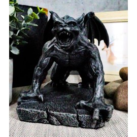 Ebros Winged Demonic Gargoyle Statue Gothic Night Crawler Sentry Stone Devil