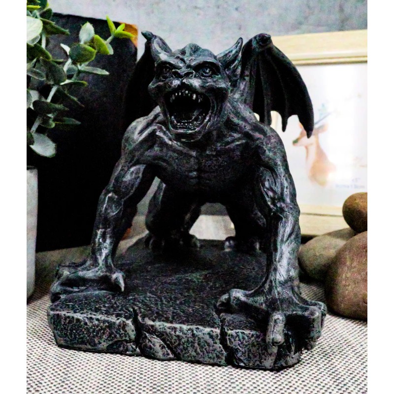 Ebros Winged Demonic Gargoyle Statue Gothic Night Crawler Sentry Stone