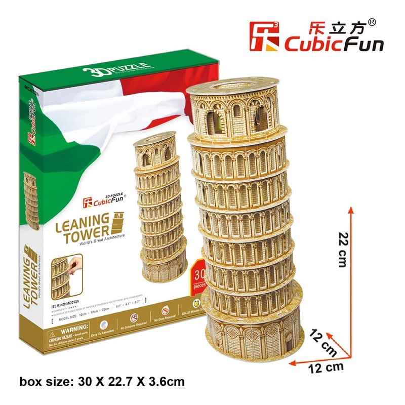 CubicFun Italy Leaning Tower of Pisa 3D Puzzle