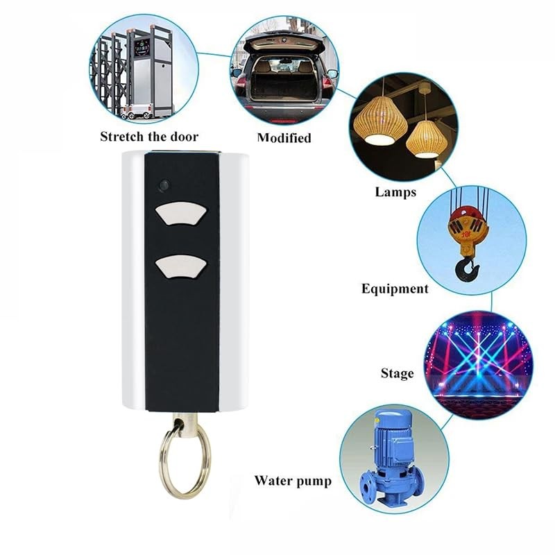 433 MHz Garage Door Opener Remote Control Compatible with Standard